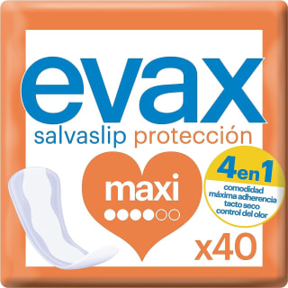 Evax Salvaslip Maxi, 40 Unidades, Siéntete Fresca y Limpia Durante Todo el Día por 1,81€