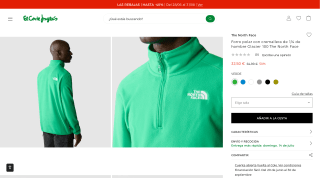 Forro polar The North Face Glacier 100 por 32,50€