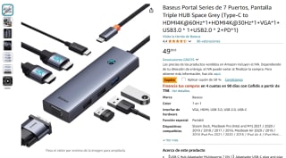 Docking Station Baseus 7 en 1 por 24,99€