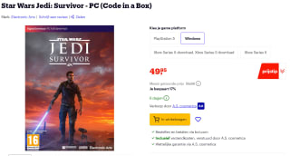 PC Star Wars Jedi: Survivor voor €49,95 bij Bol.com