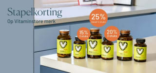Tot 25% stapelkorting op Vitaminstore eigen merk