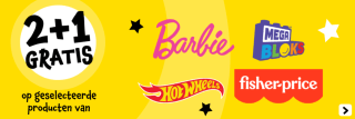 2+1 gratis op geselecteerd merkspeelgoed bij Intertoys