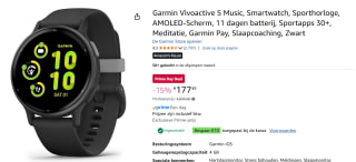 Garmin Vivoactive 5 Music AMOLED-Scherm, voor €177,49 dmv code met Amazon prime