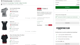 3 halen 2 betalen op T-shirts bij Large