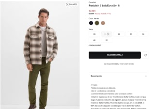 Cortefiel Pantalón 5 bolsillos slim fit por 15,99€ varios colores