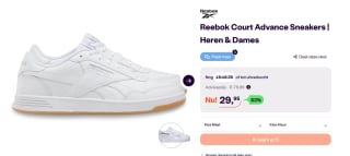 Reebok ADVANCE - Tennisschoenen voor kleibanen voor €29,95 bij Ibood