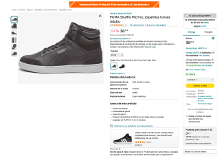 Zapatillas PUMA Shuffle Mid Fur Unisex desde 36,95€