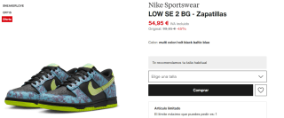 Zapatillas para Niños Nike LOW SE 2 BG por 46.71€