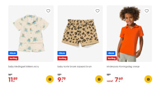 baby- en kinderkleding 30% korting bij de Hema