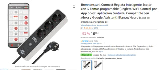 Brennenstuhl Regleta Inteligente Ecolor 3 Tomas programable Compatible con Alexa y Google Assistant por 16,83€