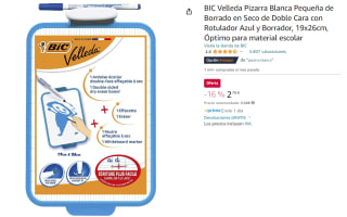 Pizarra Blanca Pequeña BIC de 19x26cm por 2.79€