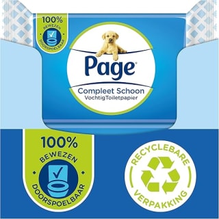 12x 38 stuks Page Vochtig Toiletpapier Compleet Schoon voor €8,99 bij Amazon