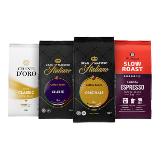 4 kg proefpakket Lungo en Espresso koffie voor €45 bij Koffievoordeel