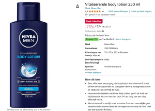 Nivea Men bodylotion 250 ml voor €1,84 bij Amazon