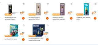 Diverse Nutribullet blenders vanaf €25 in de AH voordeelshop