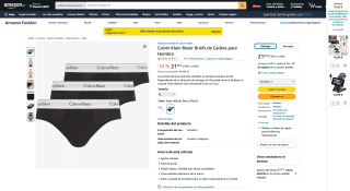 Pack de 3 Calvin Klein Boxer Briefs de Cadera para Hombre por 21€
