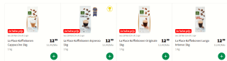 Alle La Place koffiebonen 2e halve prijs bij de Jumbo