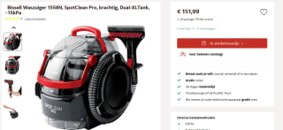 Bissell - SpotClean Professionele draagbare vlek-/tapijtreiniger voor €151,99 bij Otto