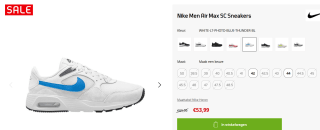 Nike Air Max SC Sneakers Wit Felblauw Donkerblauw of rood voor €53,99 bij Sport2000