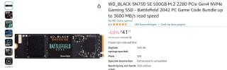 WD_BLACK SN750 SE 500GB M.2 gaming SSD voor €41,17