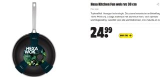 KitchenFun Hexa hybrid ns Wokpan Ø 30CM voor €24,99 bij Dirk