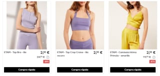 Descuentazos en la marca Etam precios de locura desde solo 1,50€