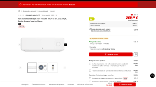 Aire acondicionado OK OAC por 210,59€