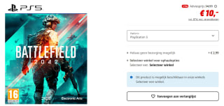 Battlefield 2042 voor de PS5 voor €10 bij Media Markt