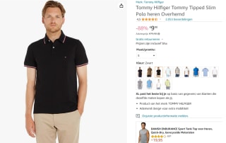 Tommy Hilfiger Poloshirt CORE TOMMY TIPP voor €9,90 bij Amazon