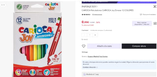 Rotuladores marca Carioca Joy Envase 12ud por 0,99€