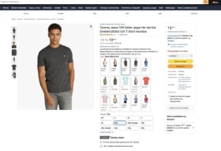 Camiseta Tommy Jeans TJM Xslim Jaspe Hombre Gris desde 13,55€