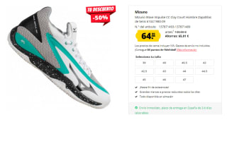 Zapatillas de Tenis para Hombre Mizuno Wave Impulse CC Clay Court por 64.99€