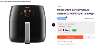 Philips HD9270/90 Essential Airfryer XL voor €114 bij Ibood