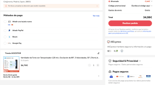 Ventilador de Torre con Temporizador 120 min Oscilación de 85º 3 Velocidades por 34,08€