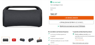 Sony SRS-XG500 Bluetooth Partybox voor €198,97 bij Kamera Express