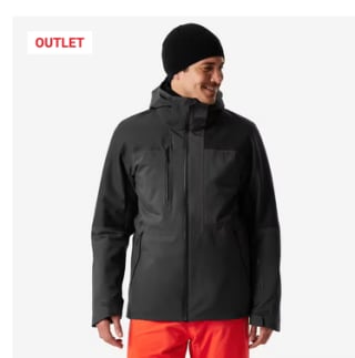 Chaqueta de esquí impermeable y resistente Hombre 500 SPORT negro por solo 59,99€