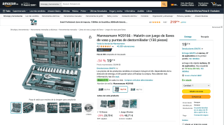 Mannesmann M29166 Maletín con juego de llaves por 19,77€