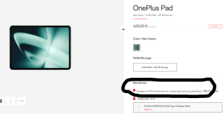 Tablet OnePlus Pad + OnePlus SUPERVOOC 80W Type-A + OnePlus Magnetic QWERTY por 386,10€ estudiante