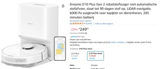 Dreame D10 Plus Gen 2 robotstofzuiger met automatische stofafvoer voor €249 bij Amazon