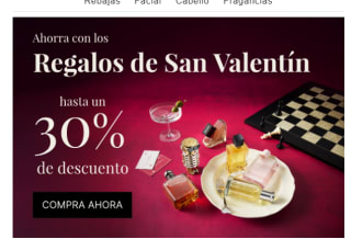 Especial San Valentín con 30% de descuento desde lookfantastic