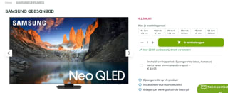 Samsung Neo QLED 4k 85QN90D (2024) voor €2.698 bij Plasmavisie