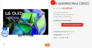 LG C3 65" OLED TV voor €1495 bij Hofma Beeld en Geluid