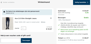 G-Star Ace 2.0 Slim Straight Dames Jeans voor €48,57 dmv code bij G-Star