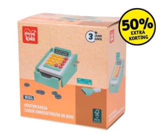 Playing Kids Houten Kassa voor €4,99 bij Kruidvat