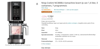Ninja Creami IJsmachine voor €179,99 bij Amazon