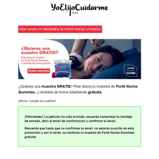 5.000 muestras gratis de Forté Noche Gummies