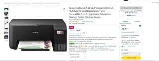 Impresora Epson EcoTank ET-2812 por 164.99€