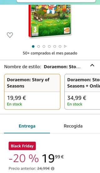 Doraemon: Story of Seasons Nintendo Switch por 19,99€.