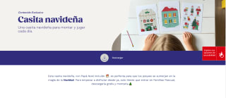 Descarga gratisuna casita navideña para montar desde leches Pascual