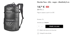 Mochila Columbus Outdoor Taos 20L por 14.99€